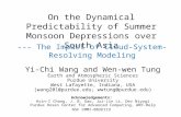 On the Dynamical Predictability of Summer Monsoon Depressions over South Asia