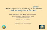 global Observing decadal variability in the oceans with altimetry and in situ data