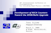 Development of RICH Counters Toward the KEKB/Belle Upgrade