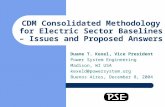 CDM Consolidated Methodology for Electric Sector Baselines – Issues and Proposed Answers