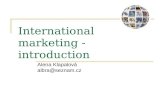 International marketing - introduction
