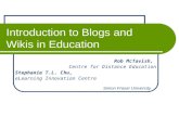 Introduction to Blogs and Wikis in Education