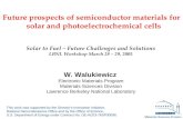 Future prospects of semiconductor materials for solar and photoelectrochemical cells