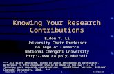 Knowing Your Research Contributions