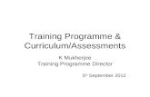Training Programme & Curriculum/Assessments
