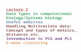 Lecture  2 Data Types in computational biology/Systems biology Useful websites