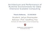 Architecture and Performance of Runtime Environments for Data Intensive Scalable Computing