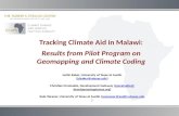 Tracking Climate Aid in Malawi: Results from Pilot Program on  Geomapping  and Climate Coding