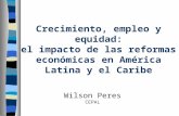Crecimiento, empleo y equidad: el impacto de las reformas económicas en América Latina y el Caribe