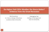 Do Higher Paid CEOs Weather the Storm Better?  Evidence from the Great Recession