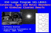ESO Large Program 165-L0263: Distances, Ages and Metal Abundances in Globular Cluster Dwarfs