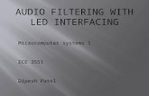 Audio Filtering with led interfacing