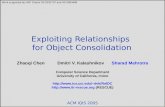 Exploiting Relationships  for Object Consolidation