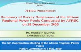 The 5th Coordination Meeting of the African Regional Power Pools  Harare, Zimbabwe: 6-7 May, 2010