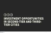 Investment opportunities in second-tier and third-tier cities