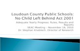 Loudoun County Public Schools:  No Child Left Behind Act 2001
