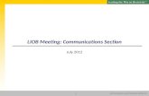 LIOB Meeting: Communications Section