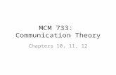 MCM 733:  Communication Theory