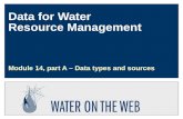 Data for Water        Resource Management