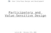 Participatory and  Value-Sensitive Design