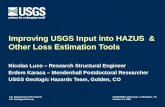 Improving USGS Input into HAZUS  & Other Loss Estimation Tools