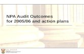 NPA Audit Outcomes for 2005/06 and action plans