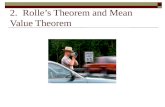 2.   Rolle’s  Theorem and Mean Value Theorem