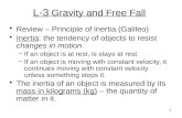 L-3 Gravity and Free Fall