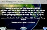 DYNAMO  Webinar  Series Dynamics of the Madden-Julian Oscillation Field Campaign