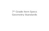 7 th  Grade Item Specs Geometry Standards