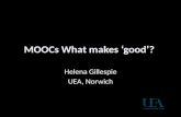 MOOCs  What makes ‘good’?