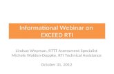 Informational Webinar on  EXCEED RTI