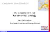EU Legislation for  Geothermal Energy