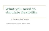 What you need to simulate flexibility