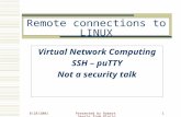 Remote connections to LINUX