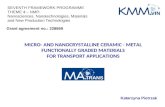 MICRO- AND NANOCRYSTALLINE CERAMIC - METAL FUNCTIONALLY GRADED MATERIALS