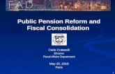 Public Pension Reform and Fiscal Consolidation