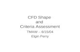 CFD Shape  and  Criteria Assessment
