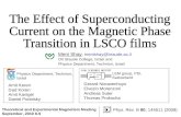 The Effect of Superconducting Current on the Magnetic Phase  Transition in LSCO films
