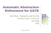 Automatic Abstraction Refinement for GSTE