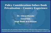 Policy Considerations before Bank Privatization – Country Experience
