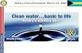 Rotary Club of Freeport, March 22, 2007