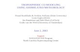 TROPOSPHERIC CO MODELING USING ASSIMILATED METEOROLOGY