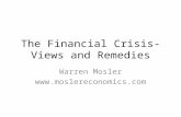 The Financial Crisis- Views and Remedies