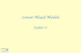 Linear Mixed Models PGRM 15