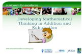 Developing Mathematical Thinking in Addition and Subtraction