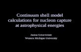 Continuum shell model calculations for nucleon capture at astrophysical energies