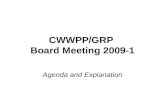CWWPP/GRP  Board Meeting 2009-1