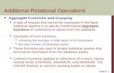 Additional Relational Operations