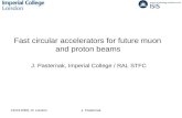 Fast circular accelerators for future muon  and proton beams